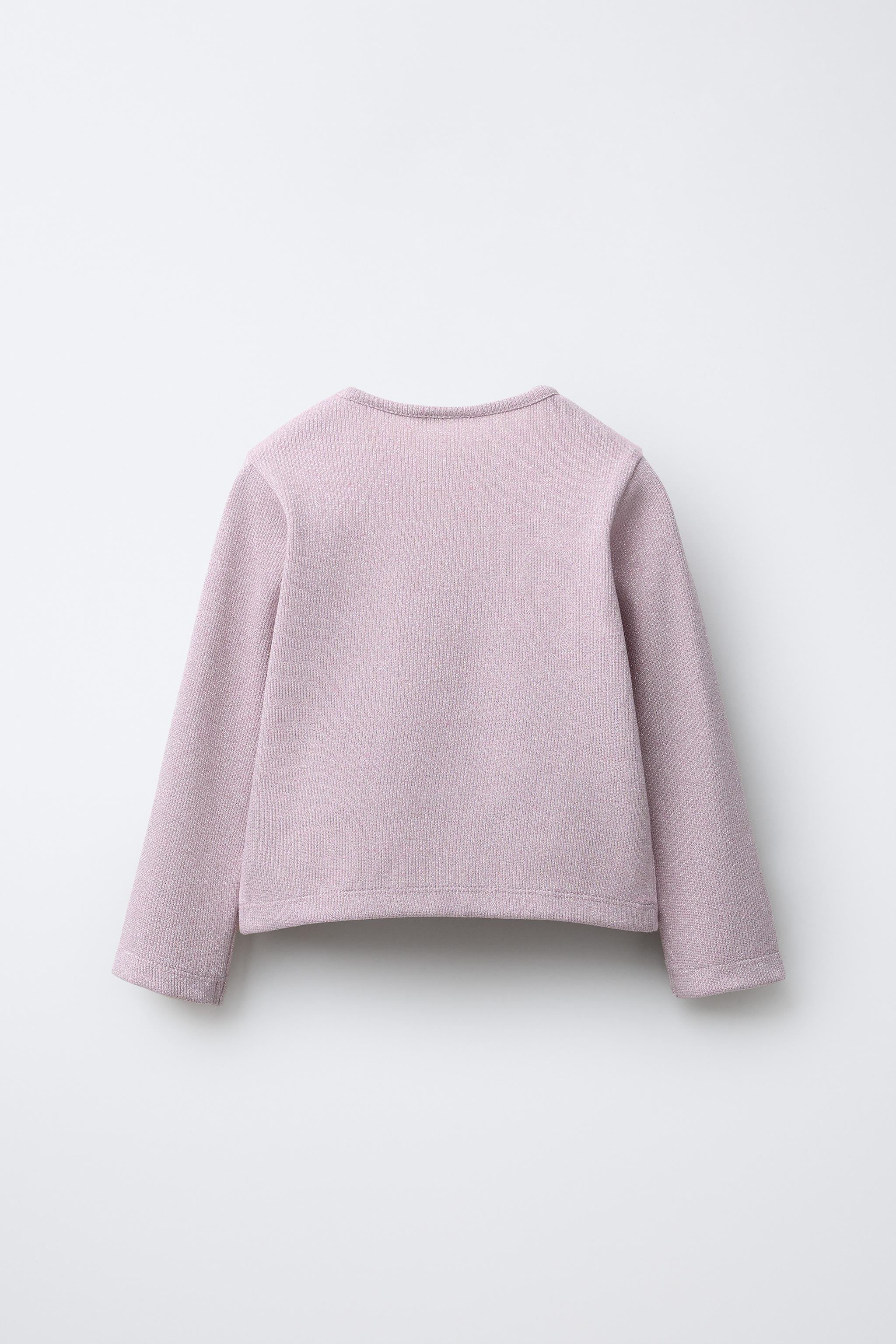 SPARKLY RIBBED T-SHIRT